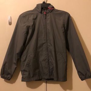 A gray raincoat for girls